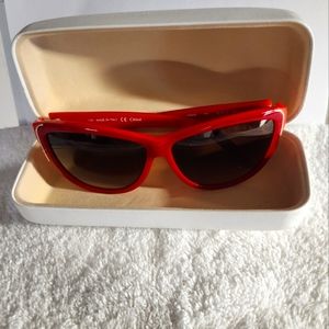 Chloe Women’s Cat Eye Red Sunglasses